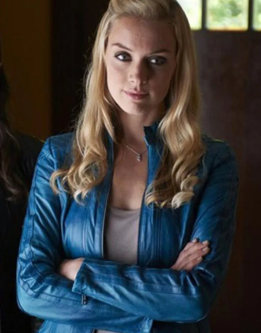 Rachel Skarsten Lost Girl Leather Jacket - Tamsin Blue Jacket