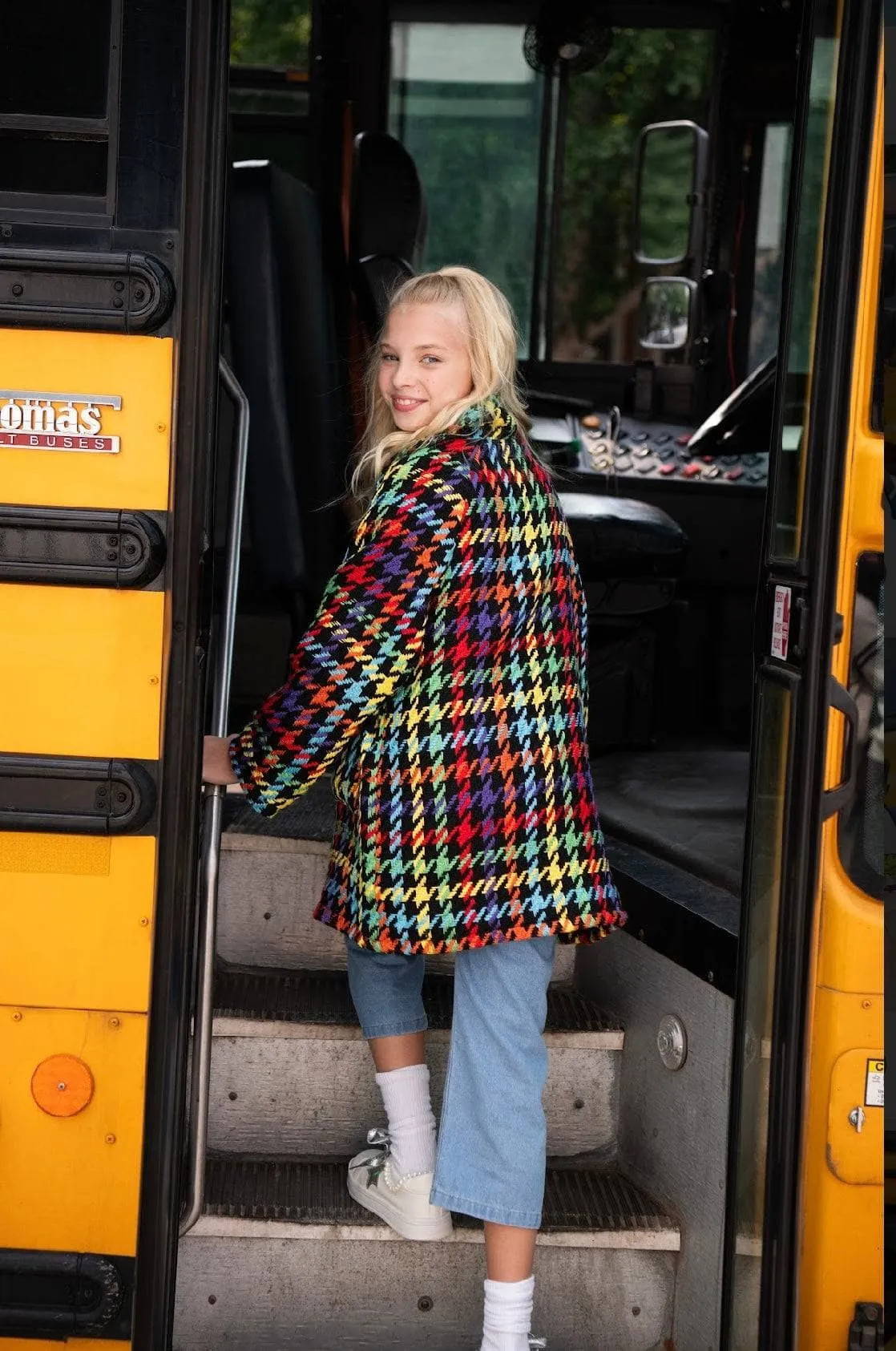 Rainbow Houndstooth Coat