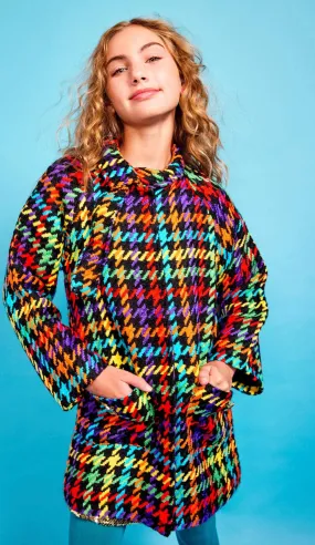 Rainbow Houndstooth Coat