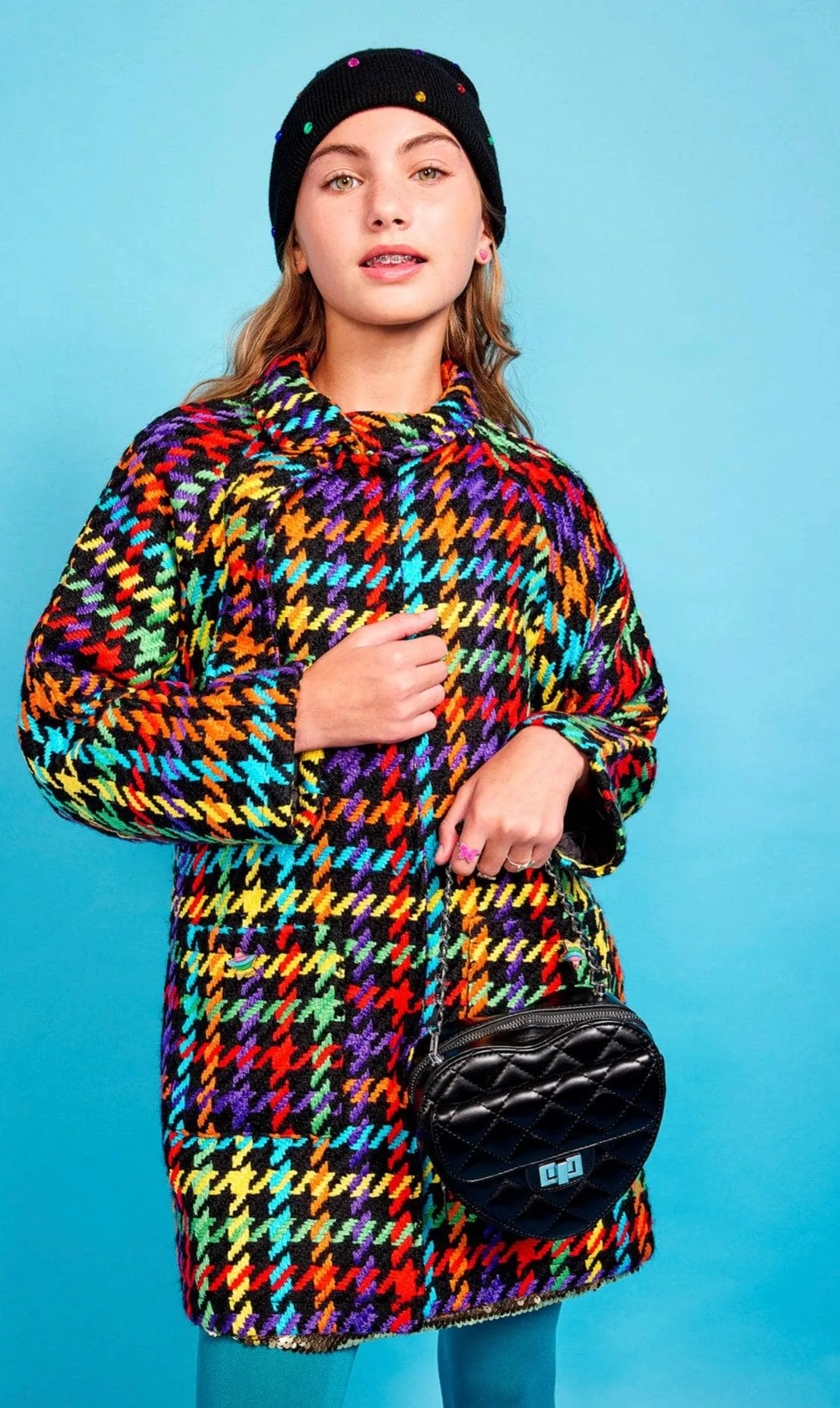 Rainbow Houndstooth Coat