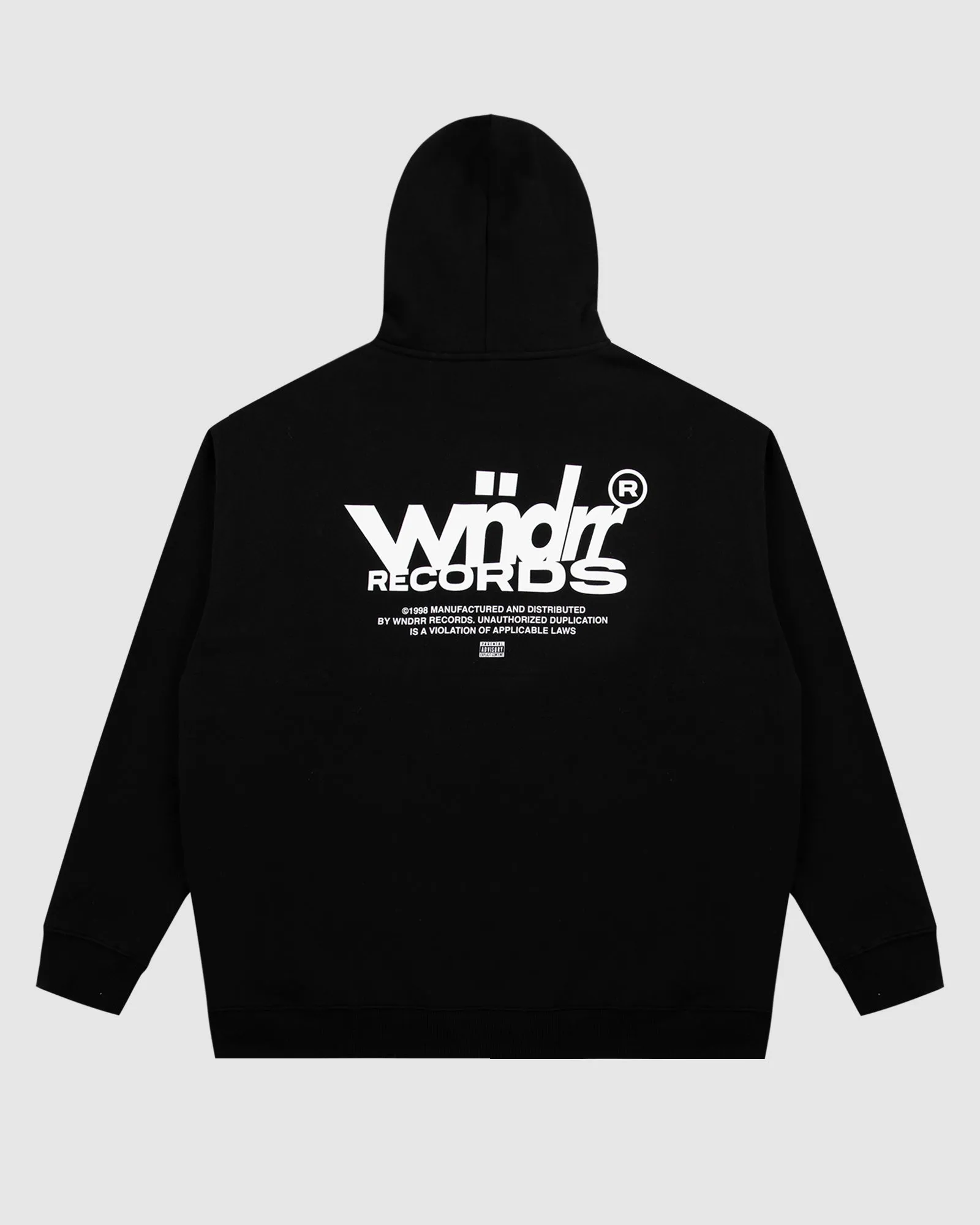 RECORDS HOOD SWEAT - BLACK