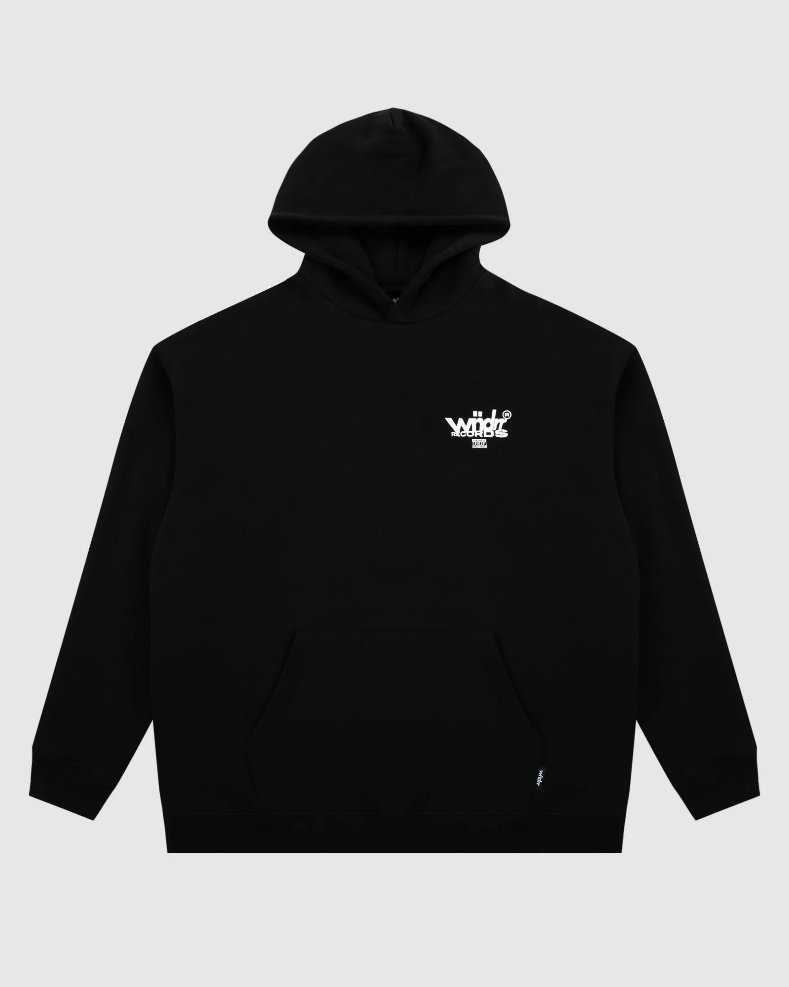 RECORDS HOOD SWEAT - BLACK