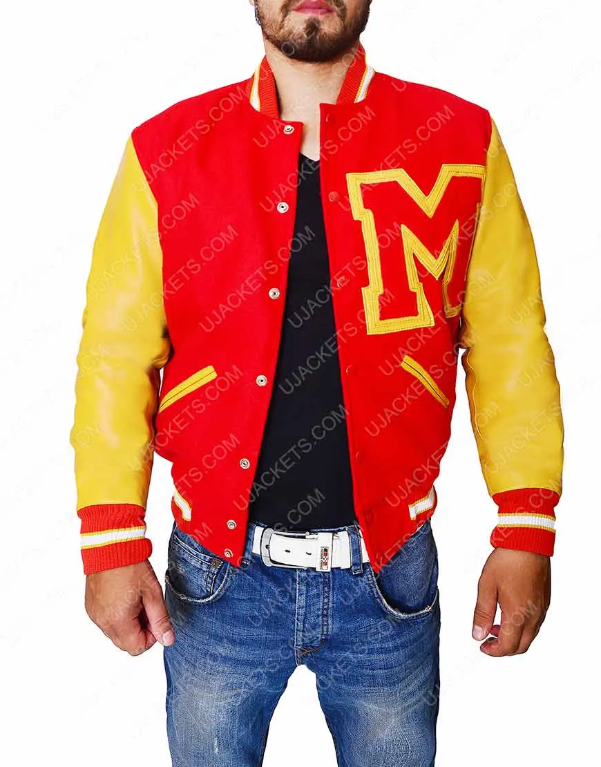 Red And Yellow Michael Jackson Varsity Jacket - Ujackets