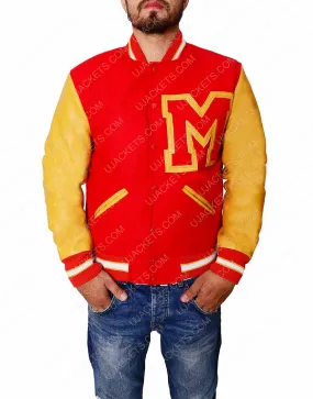 Red And Yellow Michael Jackson Varsity Jacket - Ujackets