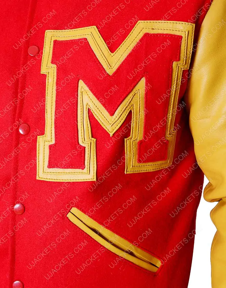 Red And Yellow Michael Jackson Varsity Jacket - Ujackets