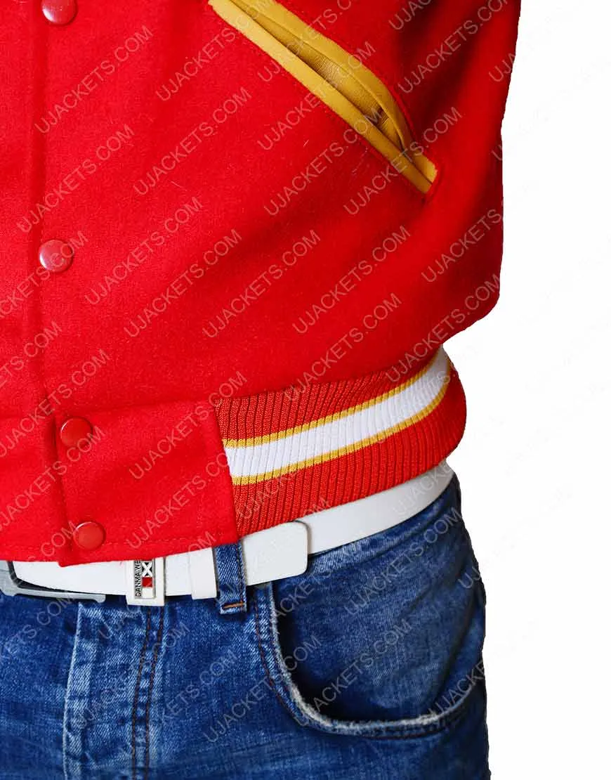 Red And Yellow Michael Jackson Varsity Jacket - Ujackets