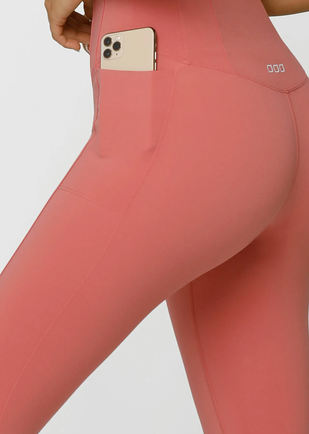 Refresh Recycled Phone Pocket Ankle Biter Leggings | Pink | Tights and Leggings | Lorna Jane Australia