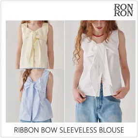 RONRON  |Plain Cotton Short Sleeves Logo Shirts & Blouses