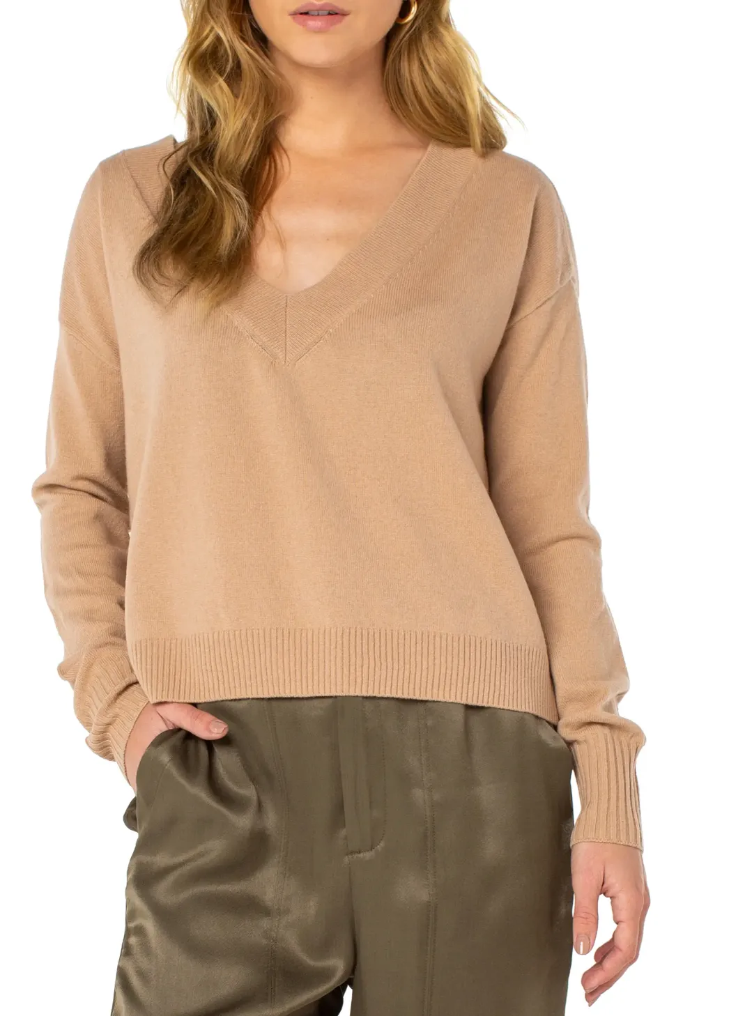 Serra Long Sleeve V Neck Sweater The Easy