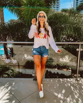 Show Me Your Mumu White Vacay Cropped Sweater- Size S (sold out online)