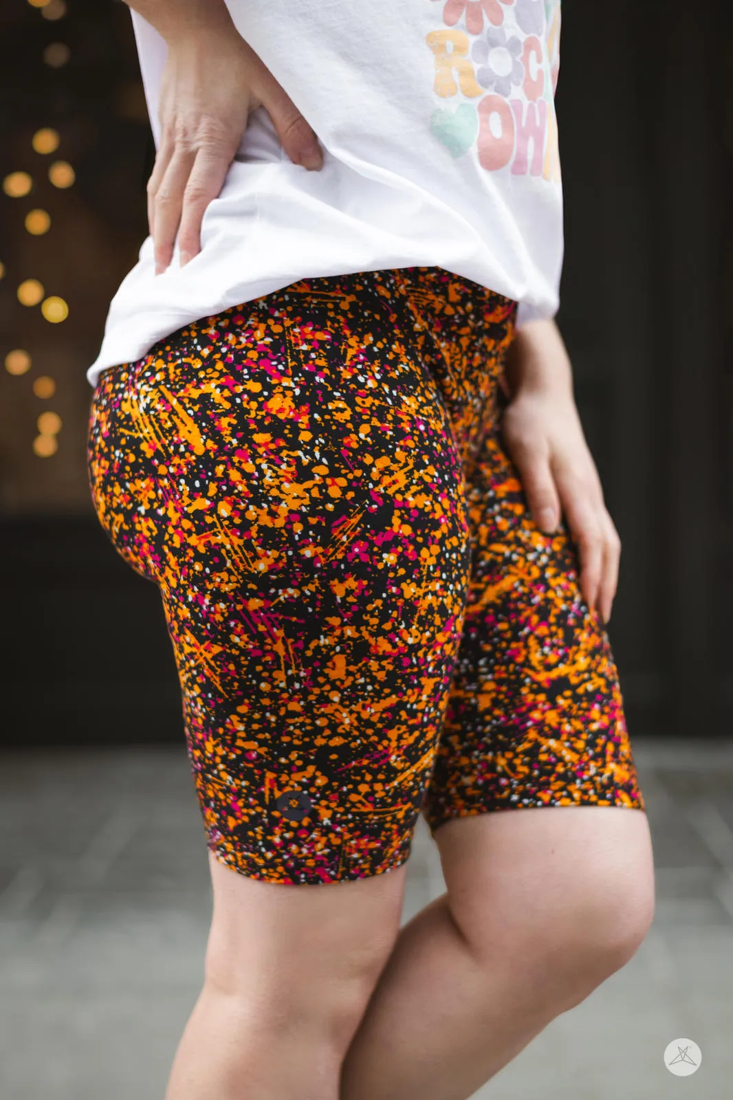 Splatterday Night Biker Shorts