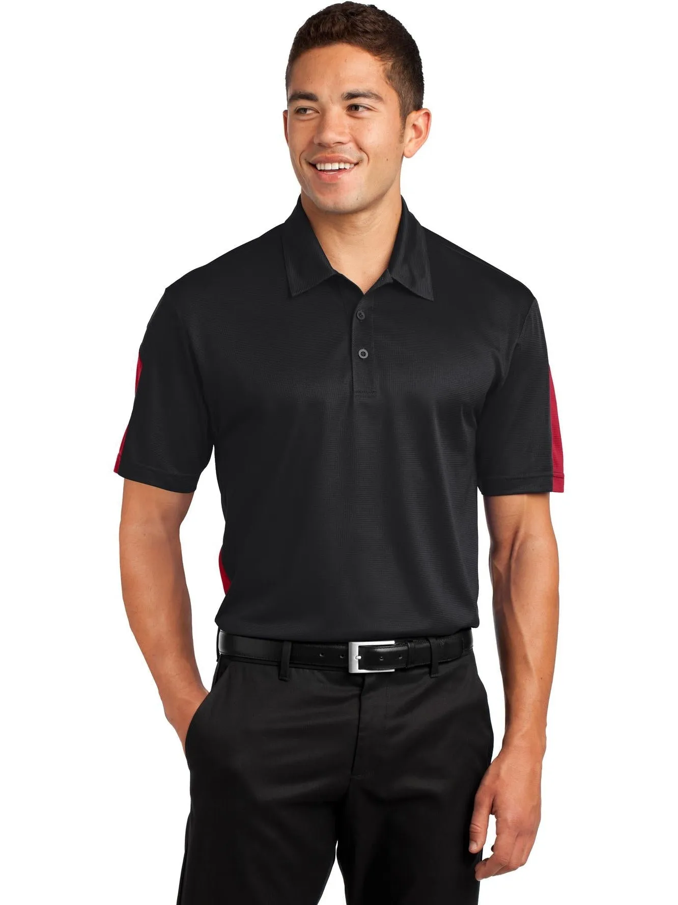 Sport-TekPosiChargeActive Textured Colorblock Polo