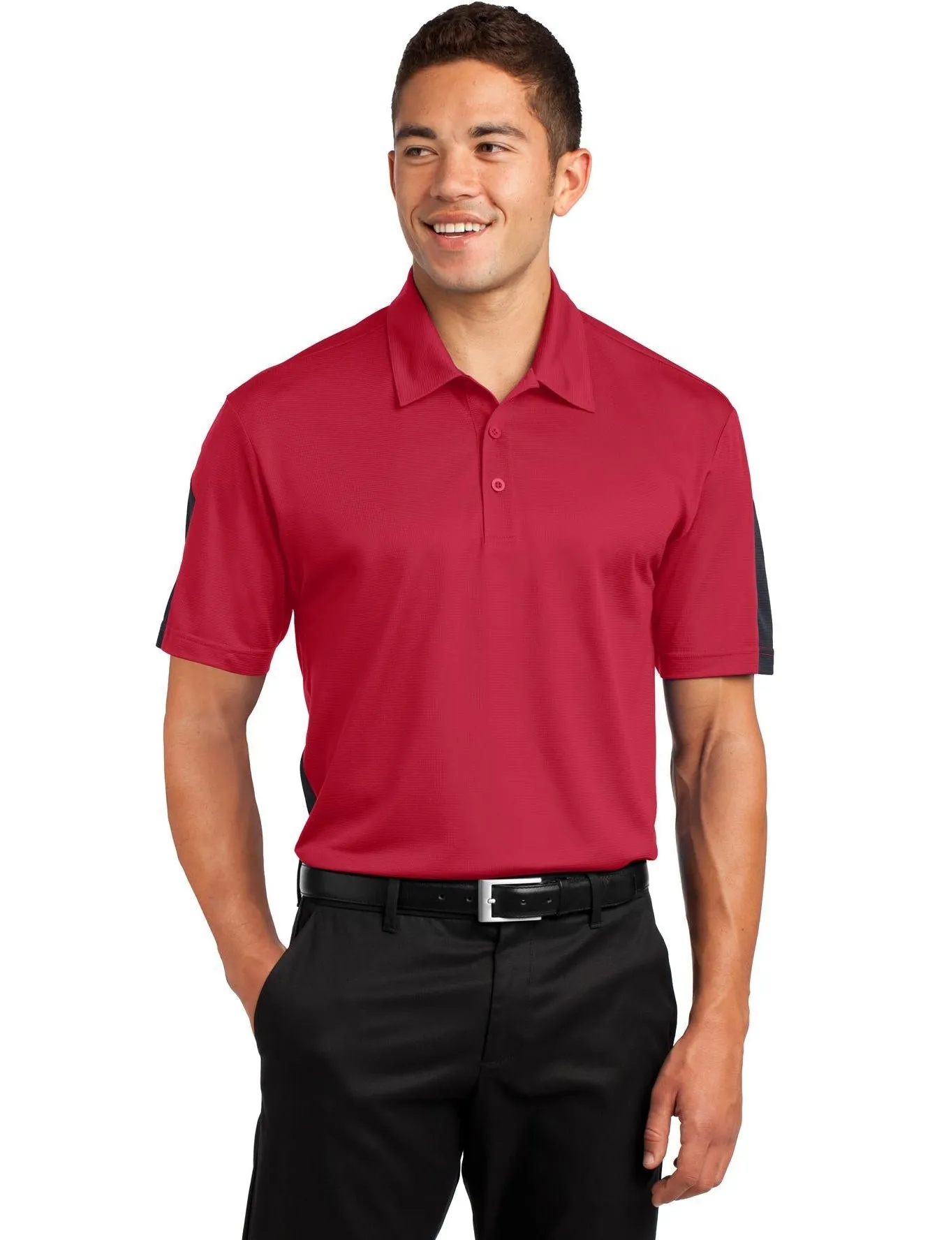 Sport-TekPosiChargeActive Textured Colorblock Polo