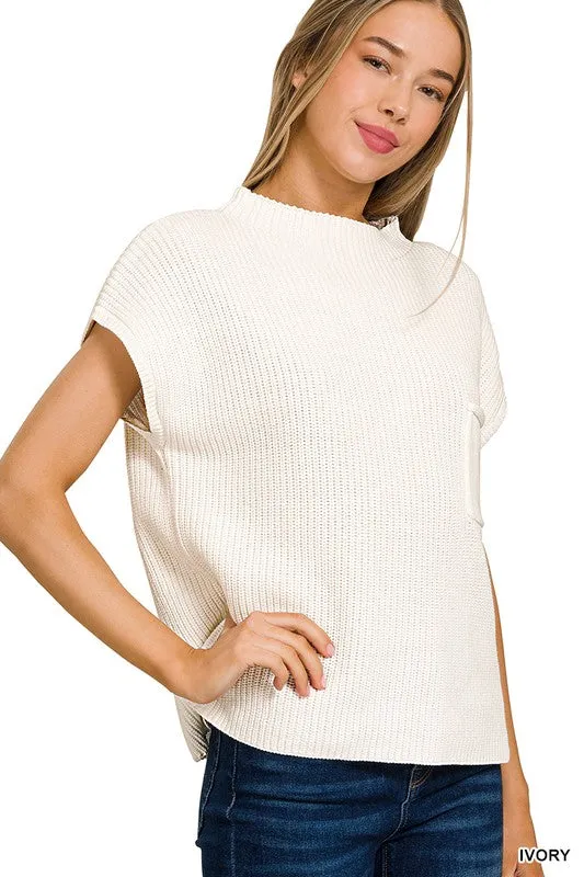 Stephanie Short Sleeve Sweater (Ivory)