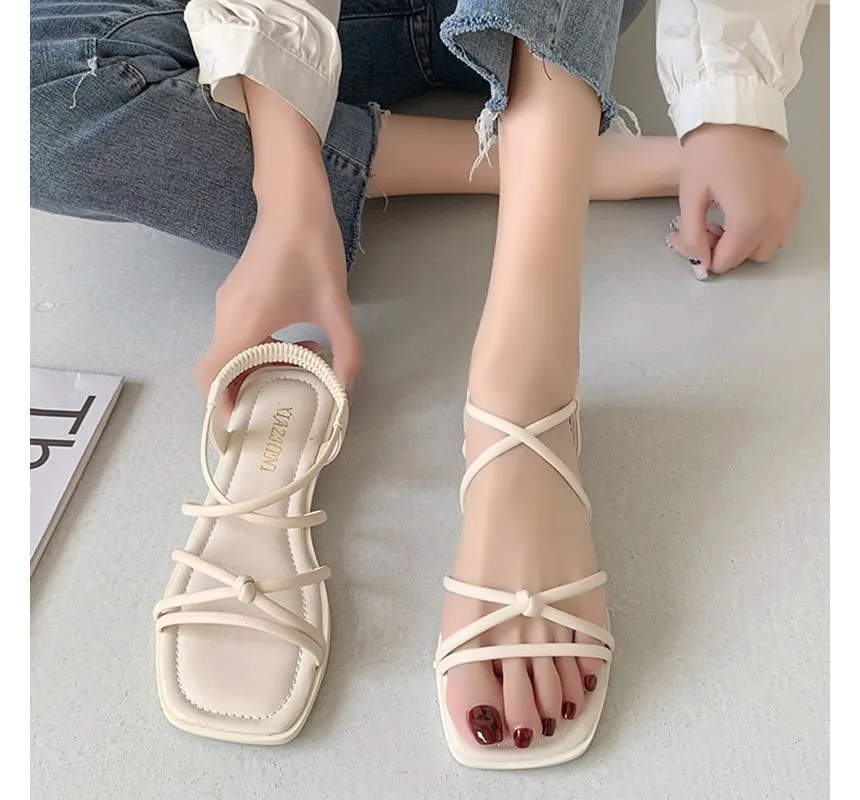 Strappy Flat Sandals cc7