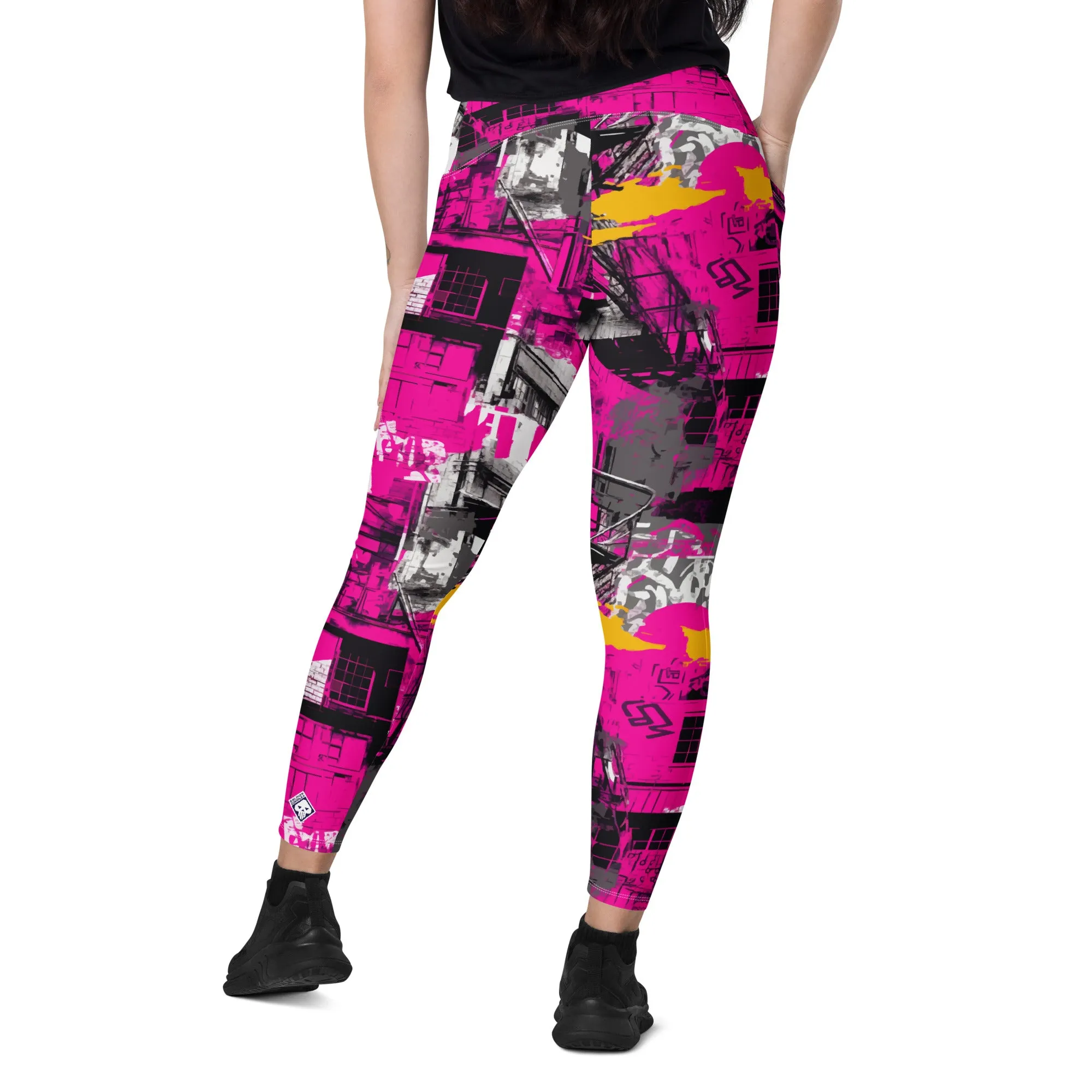 Streetwise Strides: Women's Running Leggings with Pockets - Urban Decay 002