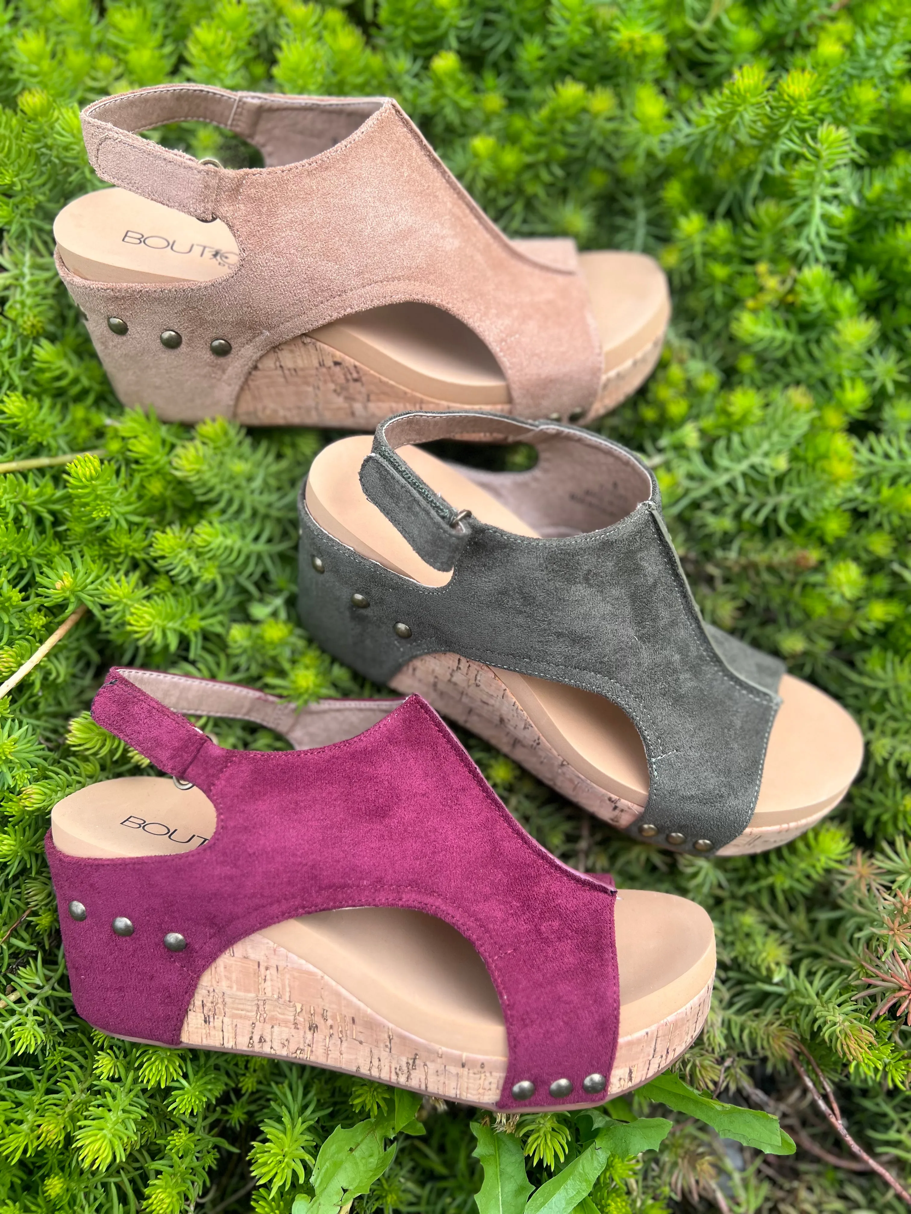 Suede Carley Wedges (ca) (b-4)