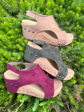 Suede Carley Wedges (ca) (b-4)