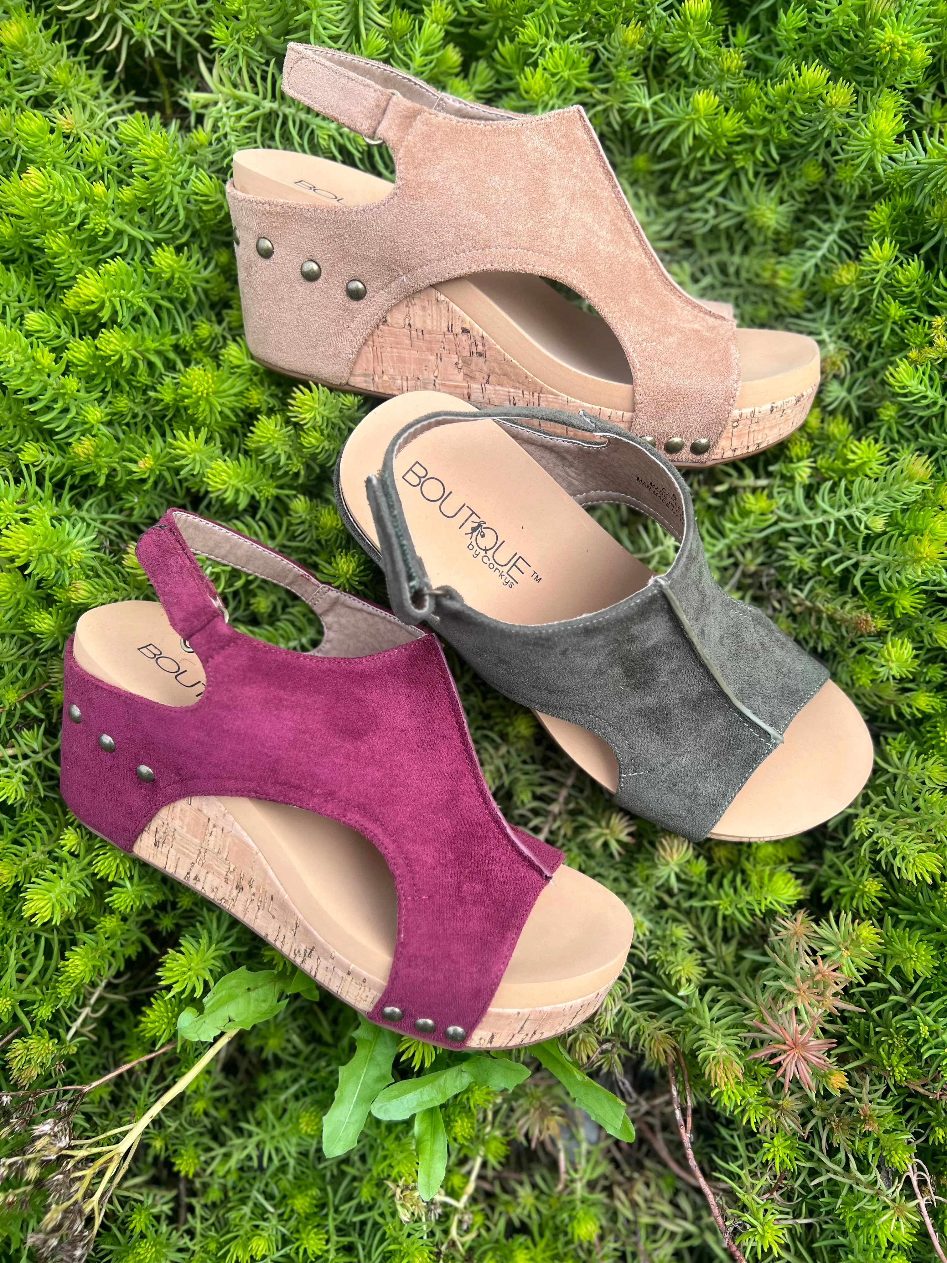 Suede Carley Wedges (ca) (b-4)