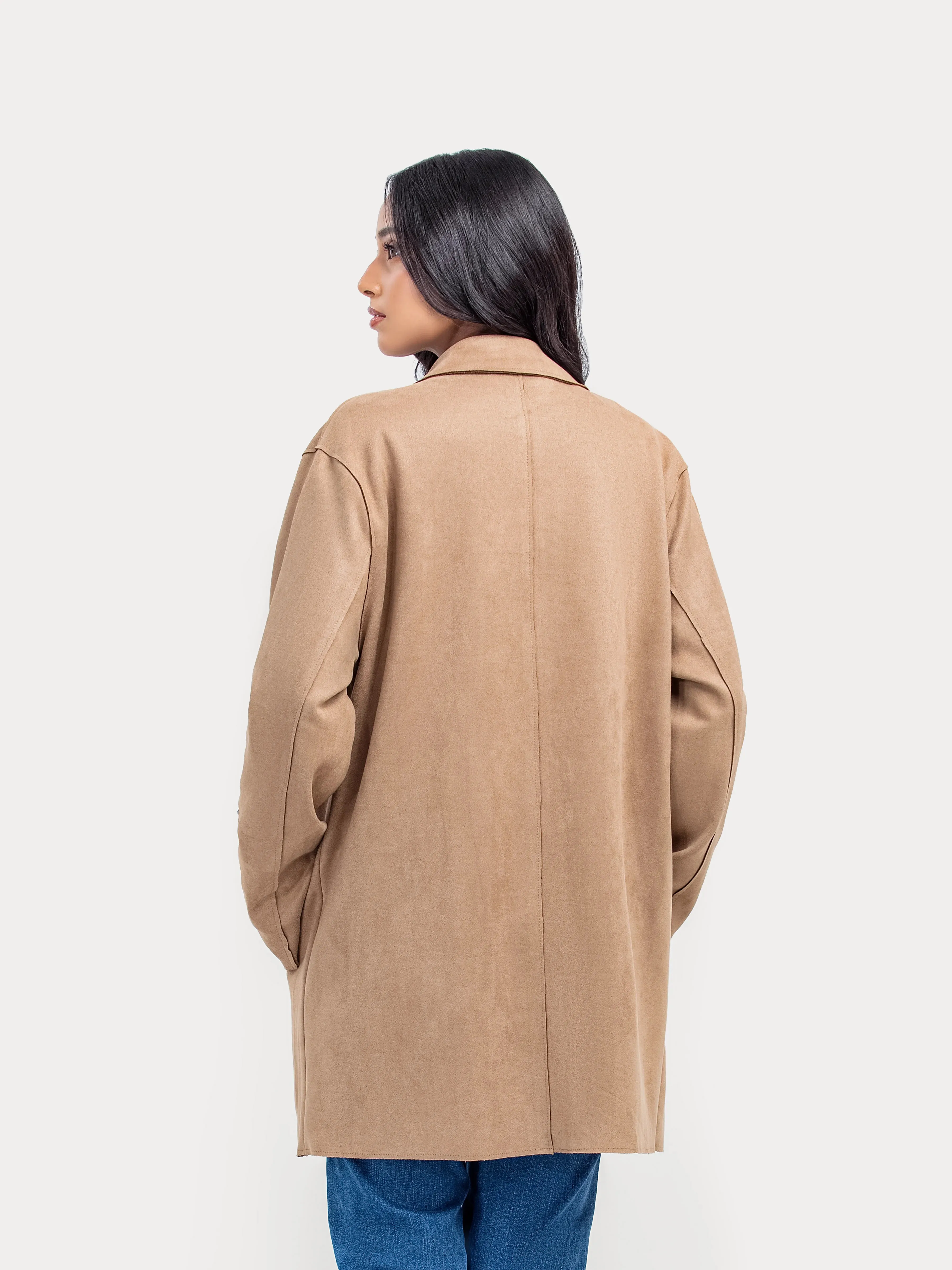 Suede Long Coat - FWTJ24-003