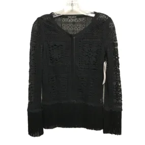 Sweater Cardigan Designer By Charles Chang- Lima In Black, Size: Xs