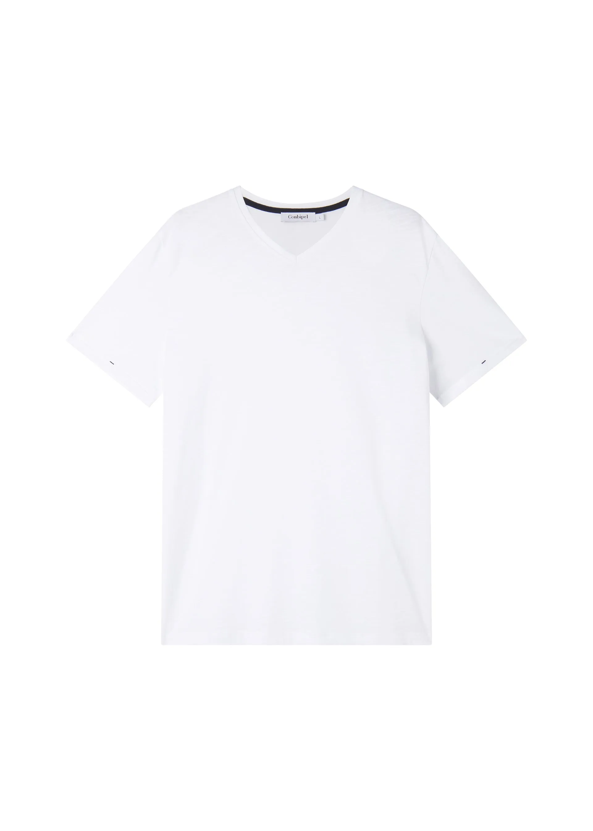 T-shirt slub scollo a V