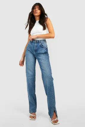 Tall Split Hem Straight Leg Jeans