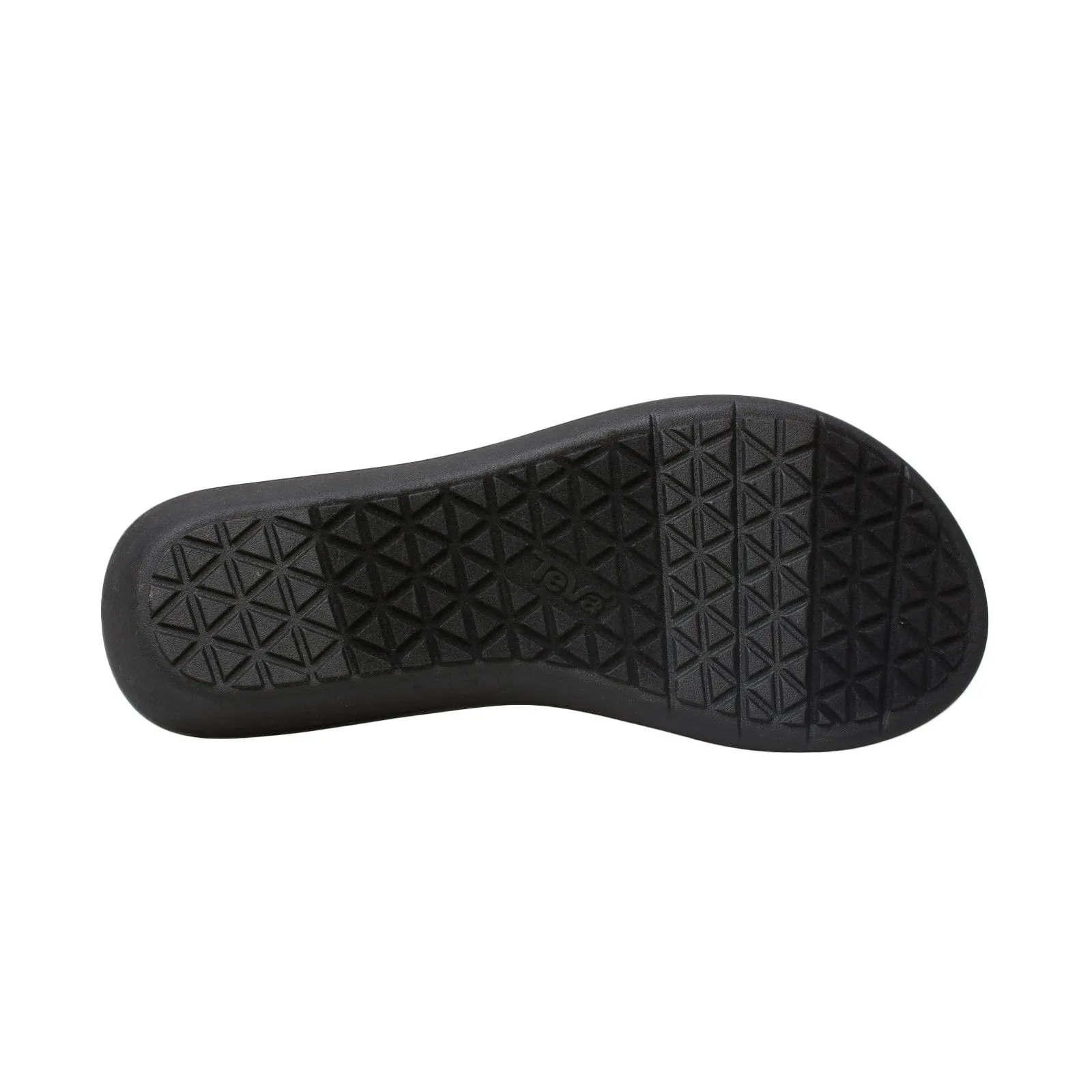 Teva Voya Wedge Nitro Black White Flip Flops - Women's