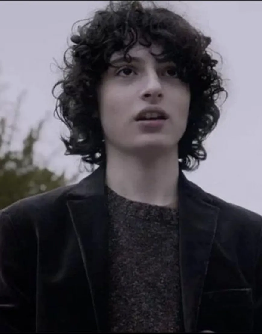 The Turning Miles Coat | Finn Wolfhard Black Wool Blend Coat | ujackets