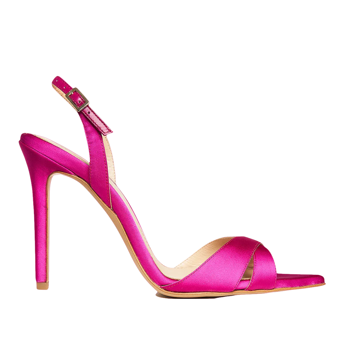 Thea Plum Satin Sandals