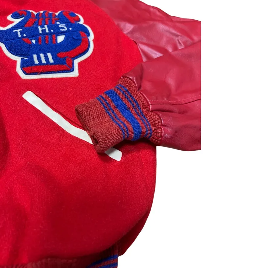 T.H.S Red College Varsity Jacket