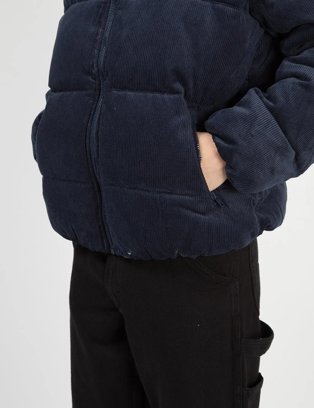 Tommy Jeans Corduroy Puffa Jacket - Black Iris