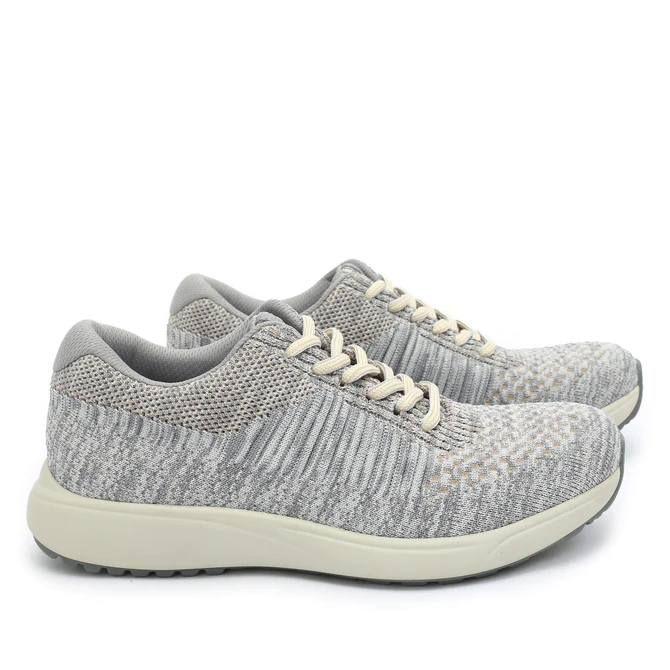 TRAQ by Alegria Womens Goalz (5300) Knit Sneaker- Beige Multi