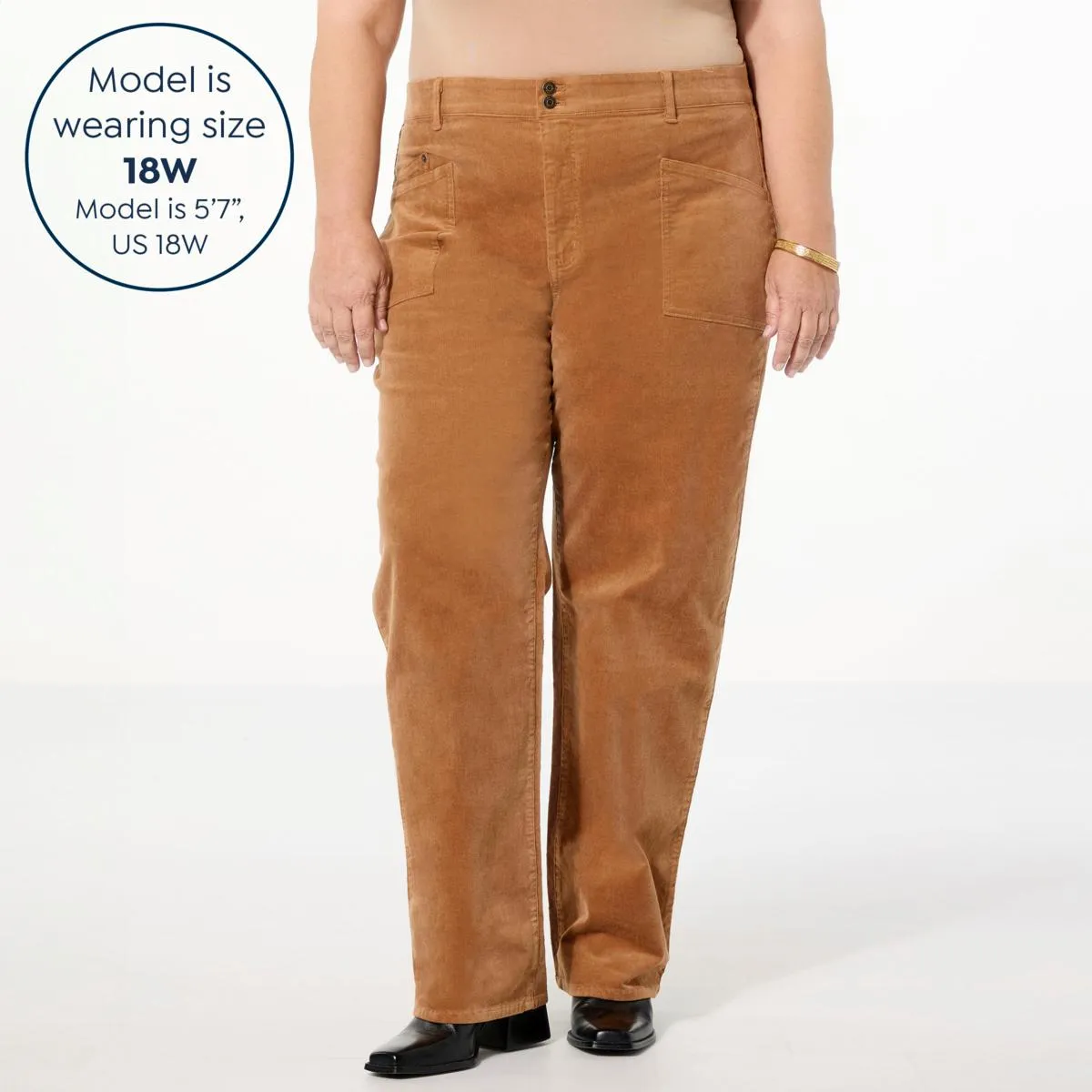      TWRHLL by Christie Brinkley Corduroy Cargo Pant     