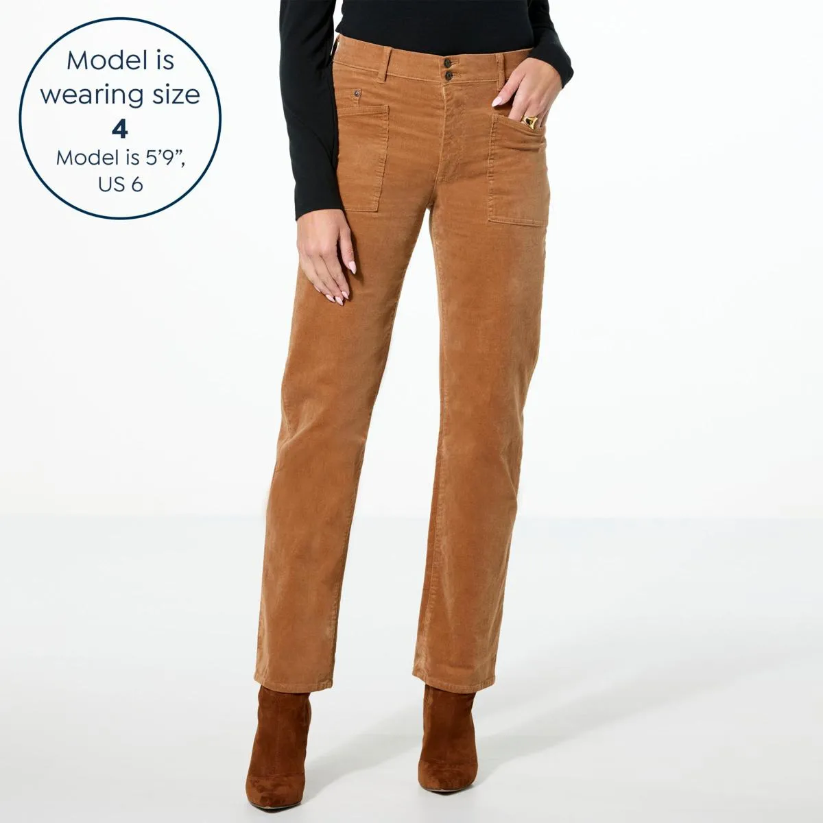      TWRHLL by Christie Brinkley Corduroy Cargo Pant     