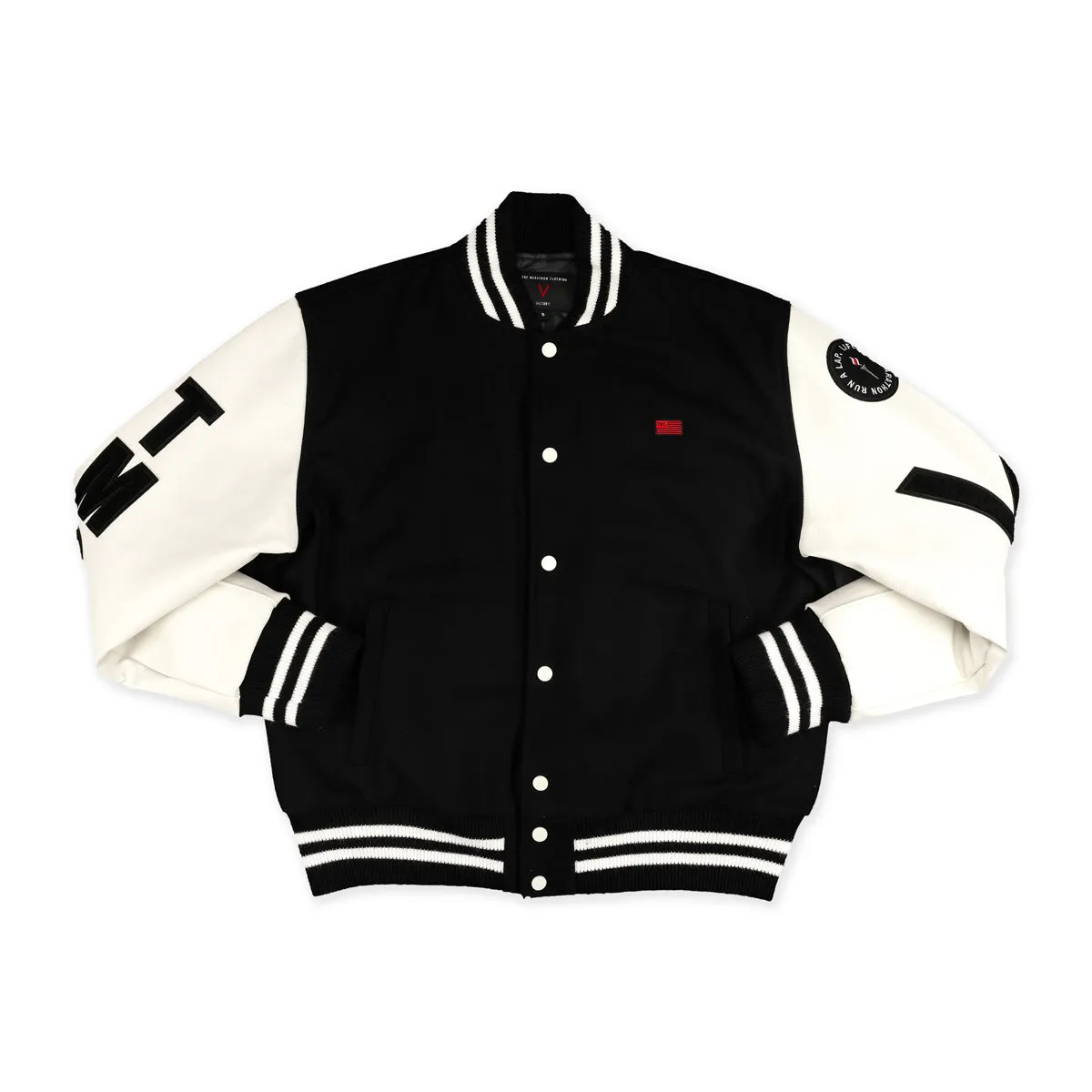 Victory Marathon Letterman Jacket - Black