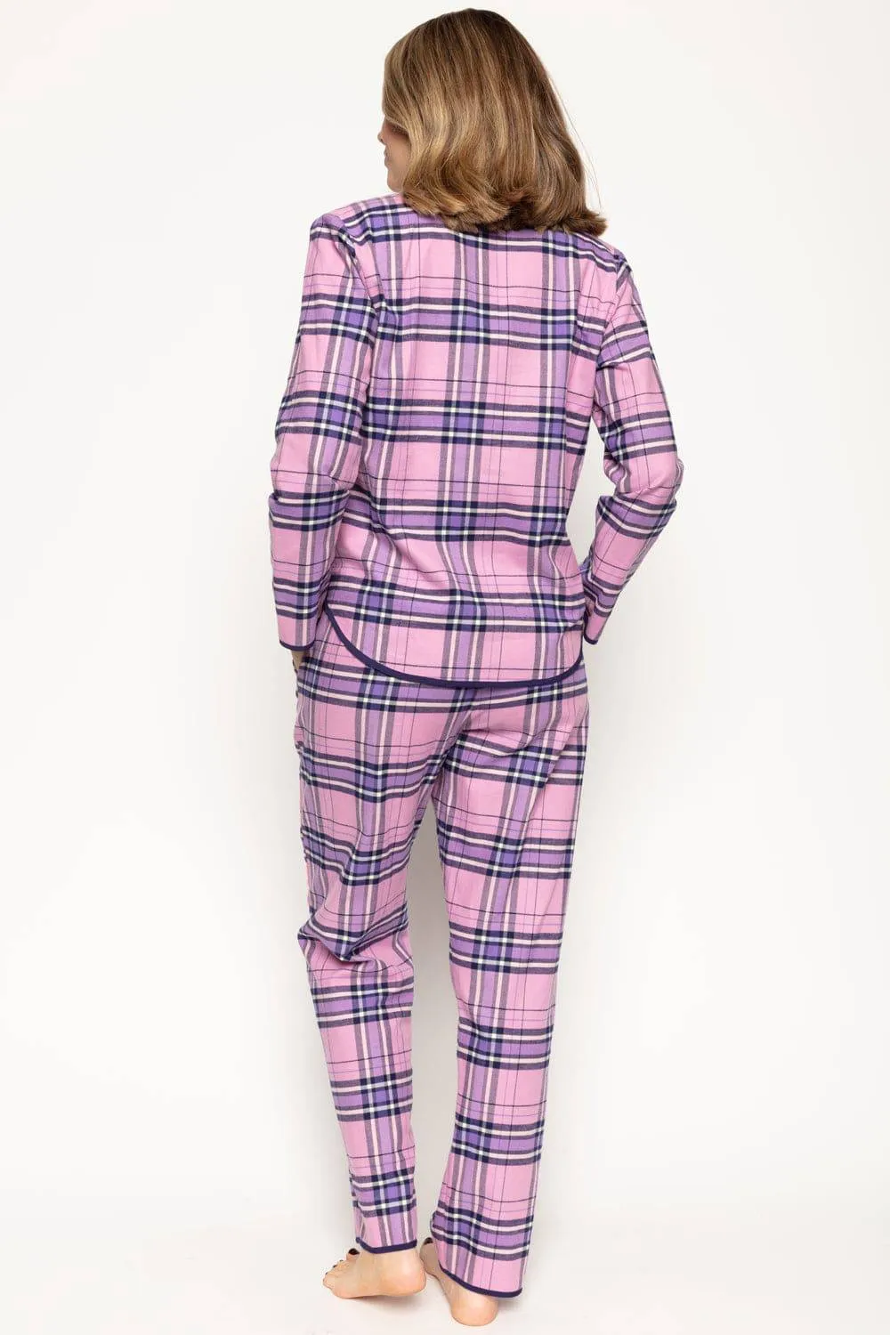 Violet Check Pyjama Top