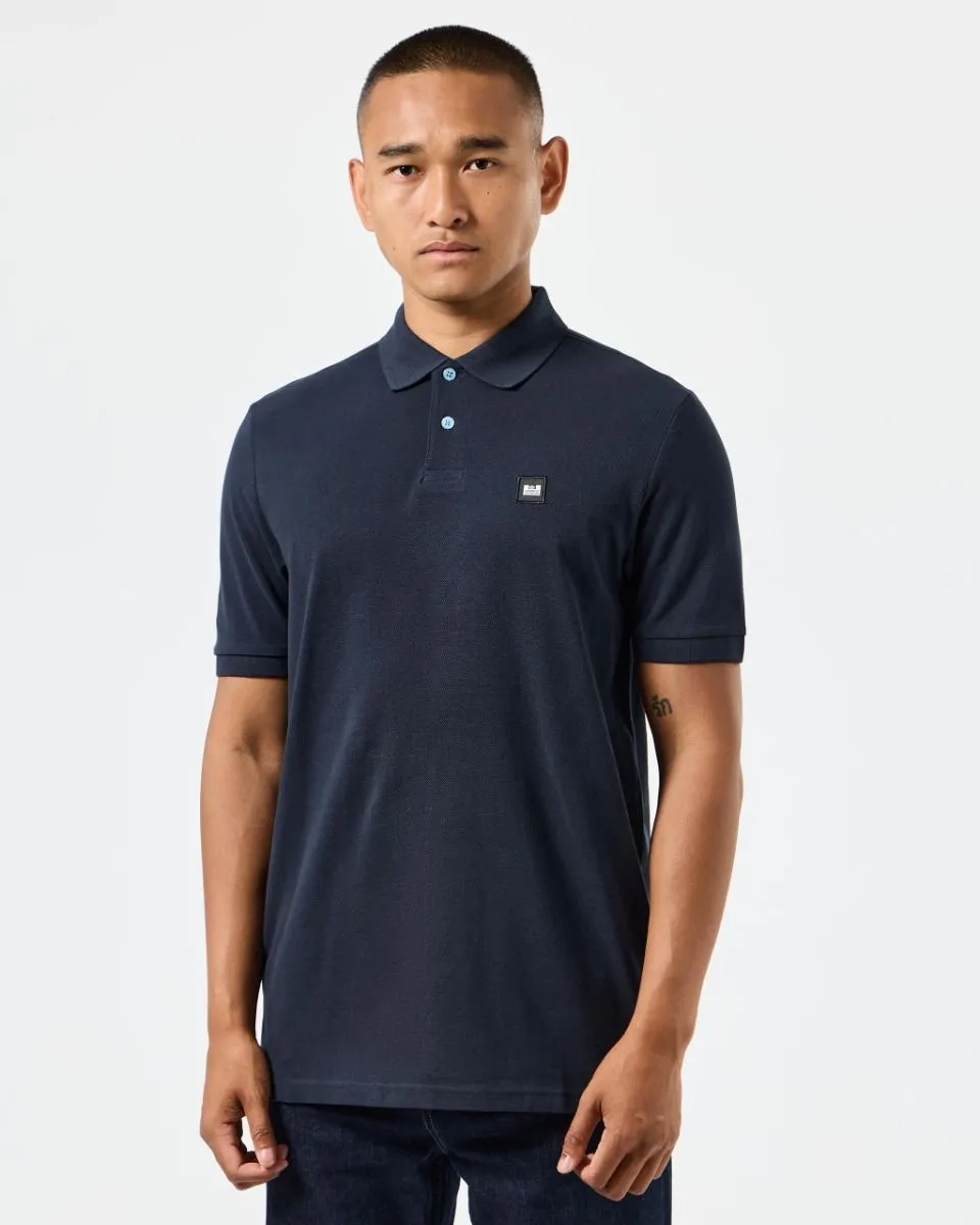 Weekend Offender Caneiros Short Sleeve Polo Shirt Navy