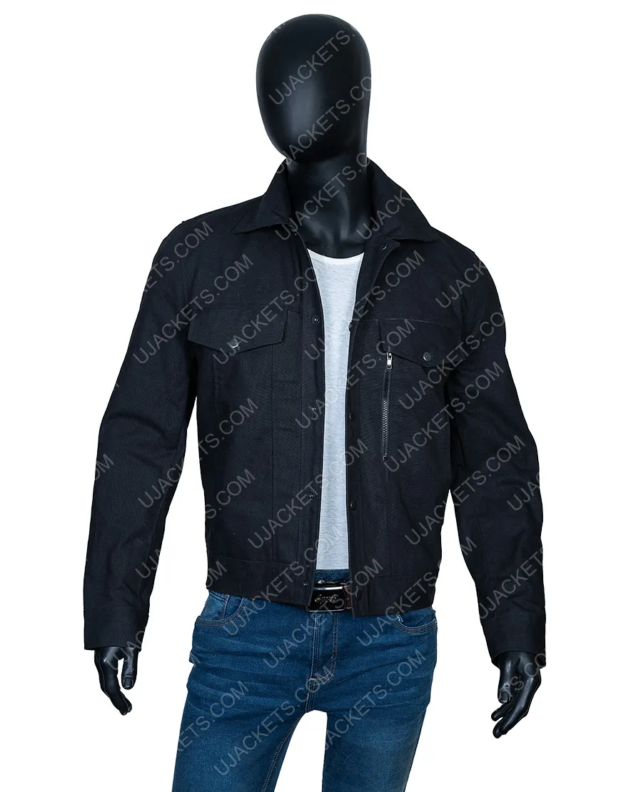 Westworld S03 Caleb Nichols Jacket | Aaron Paul Black Cotton Jacket