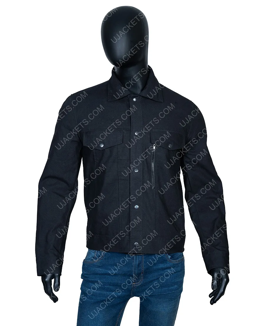 Westworld S03 Caleb Nichols Jacket | Aaron Paul Black Cotton Jacket