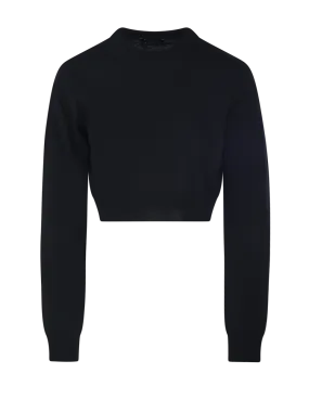 WOMAN ROBERTO COLLINA BLACK WOOL SWEATER