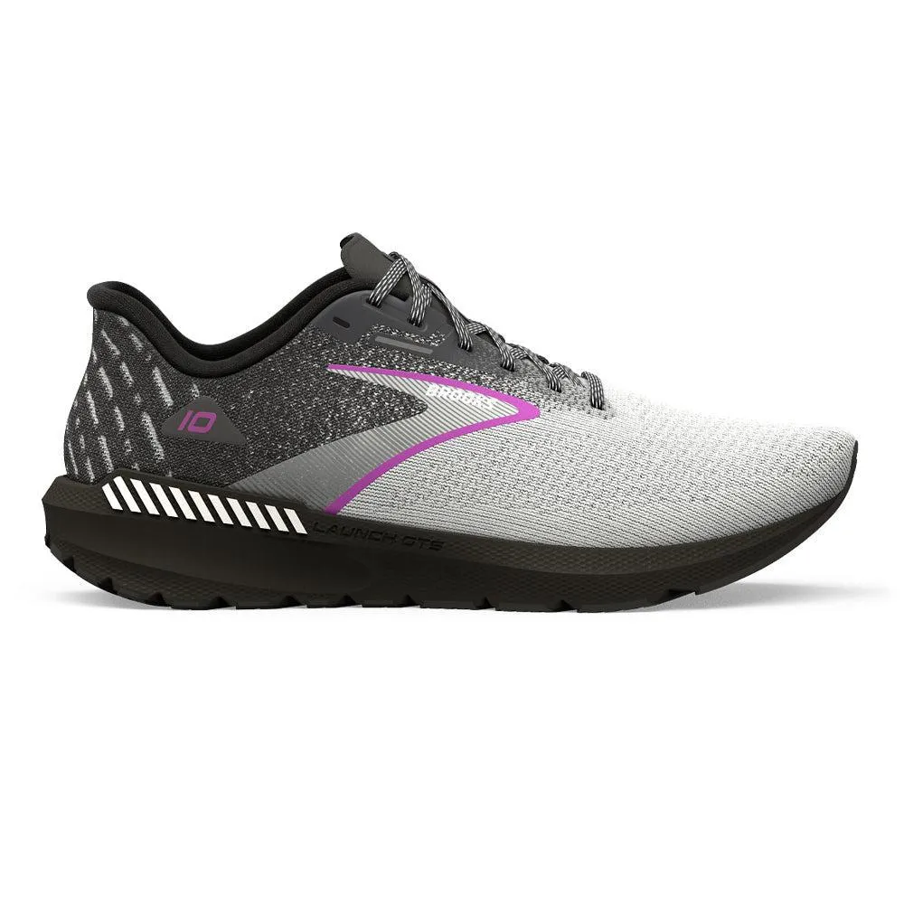 Women's Brooks Launch GTS 10, Black/White/Violet, 12 B Medium