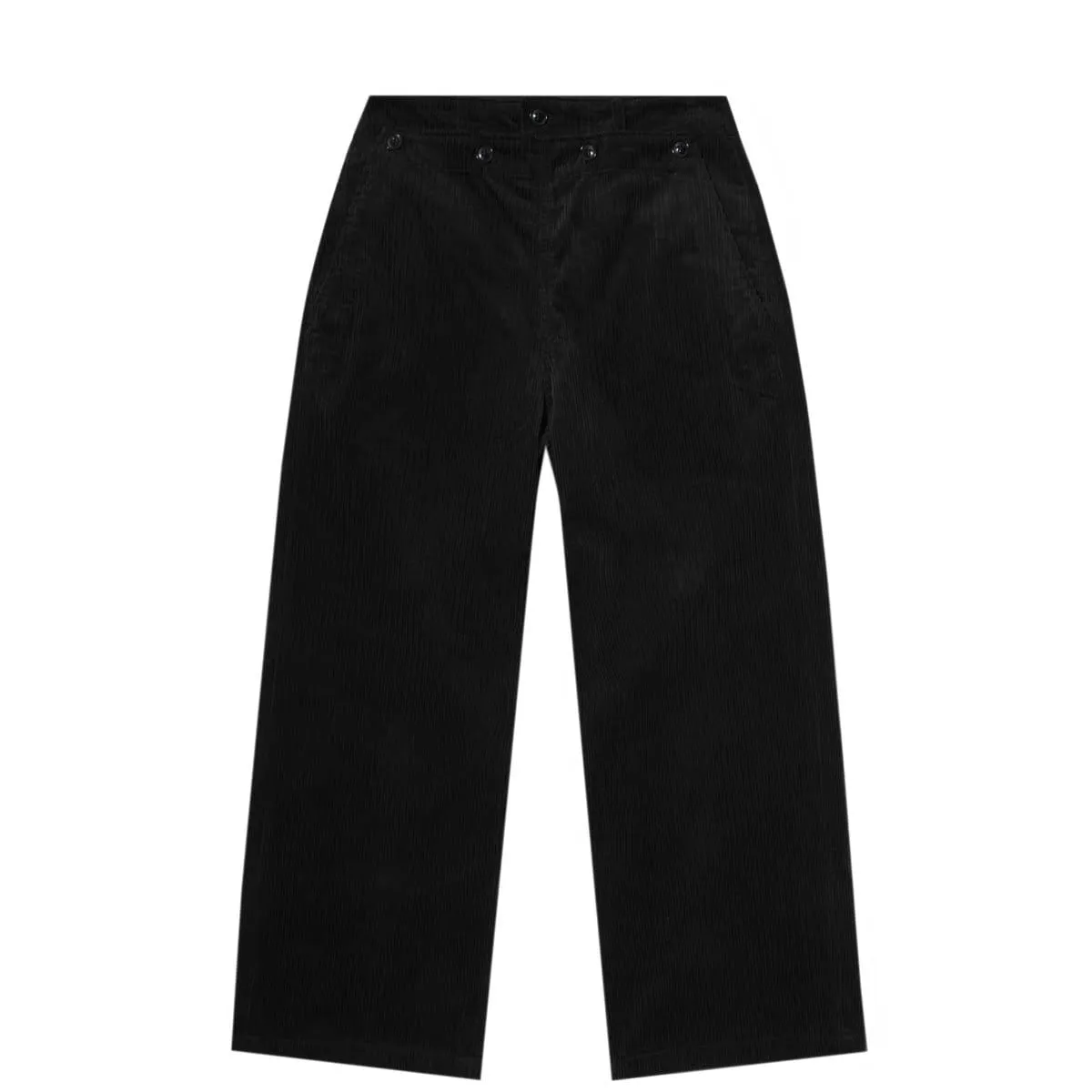 WOMEN'S SAILOR PANT Black Hi-Lo Corduroy