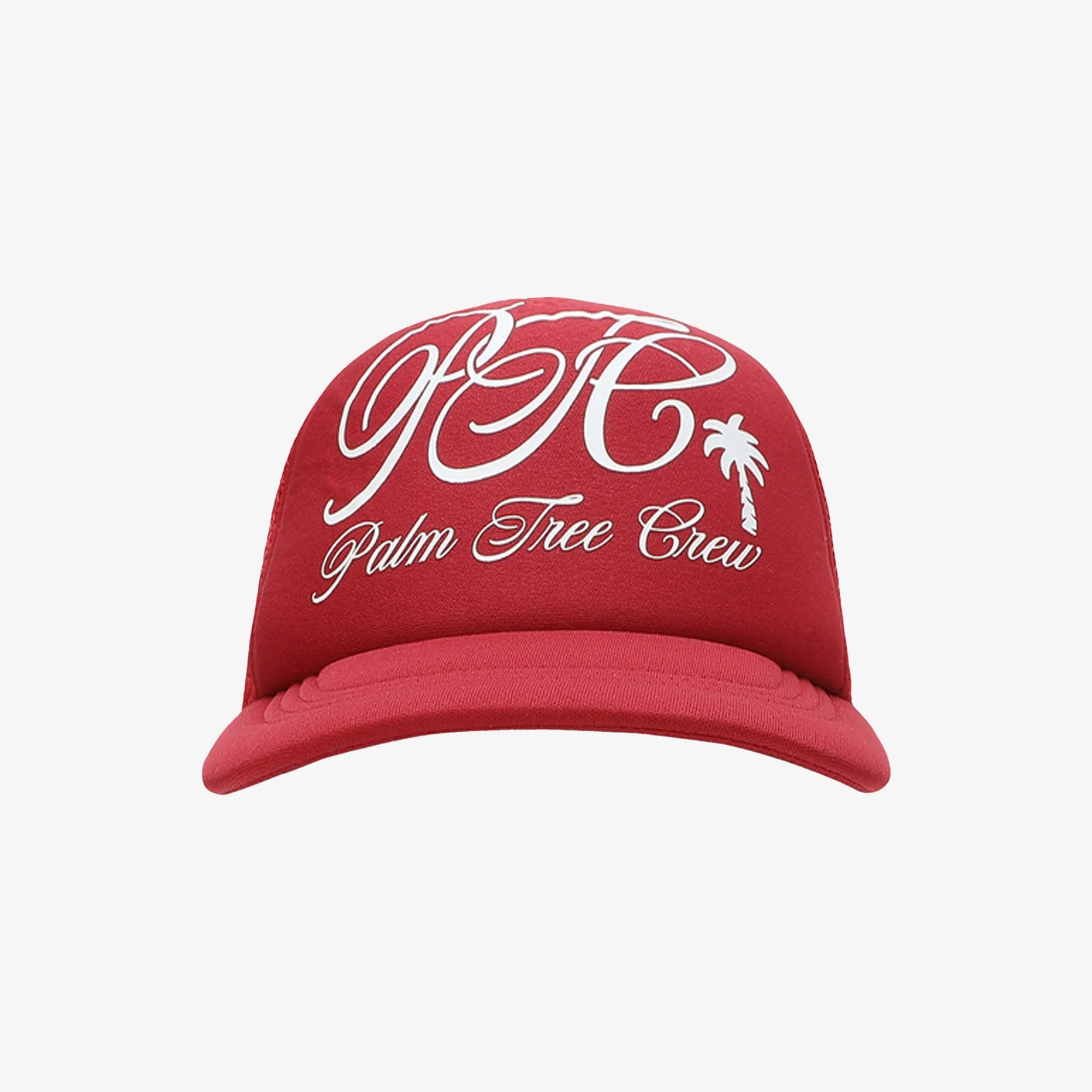 X PALM TREE CREW TRUCKER CAP 'DARK RED'