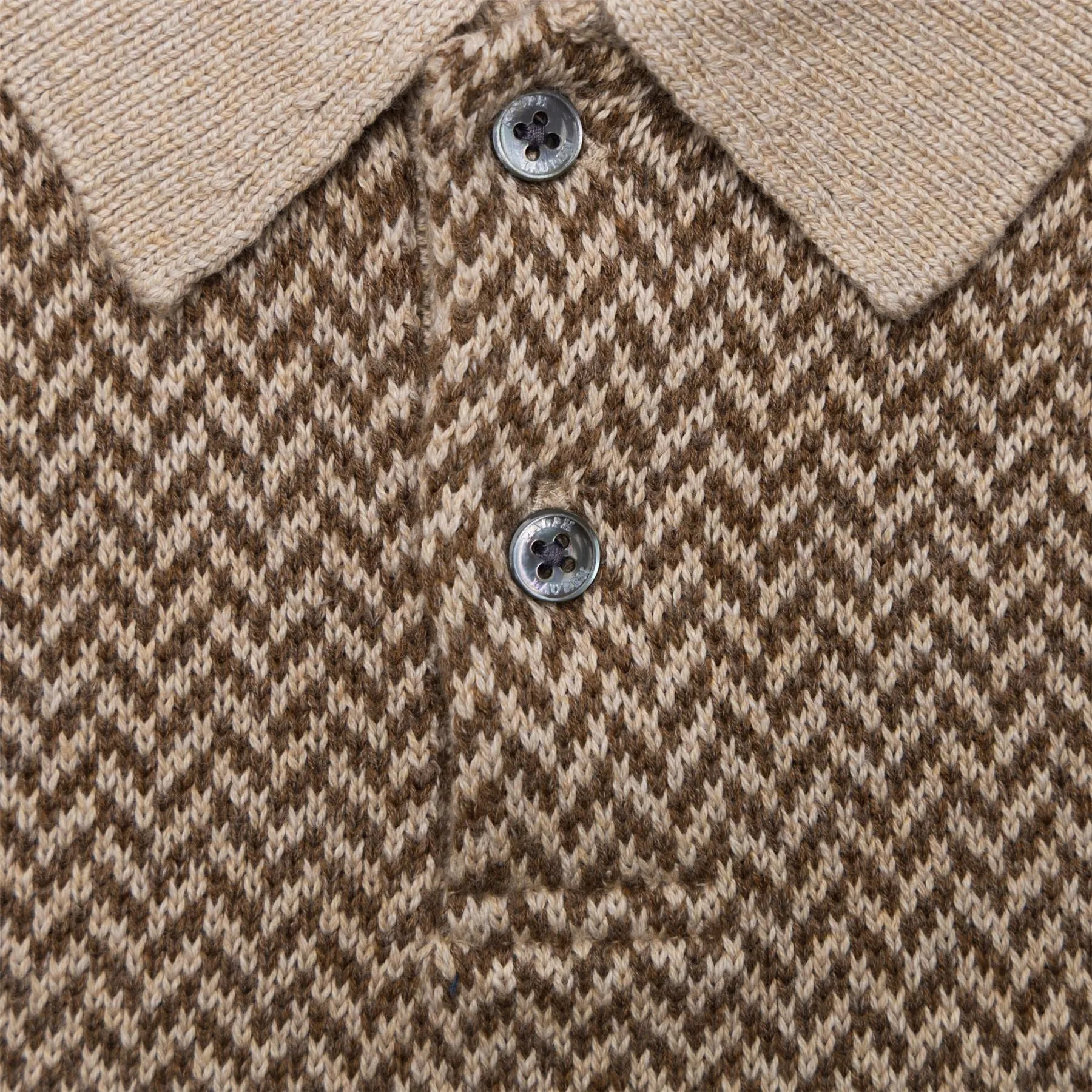 x TRENDYGOLF Cotton Blend SS Herringbone Pullover Tan Multi - 2024