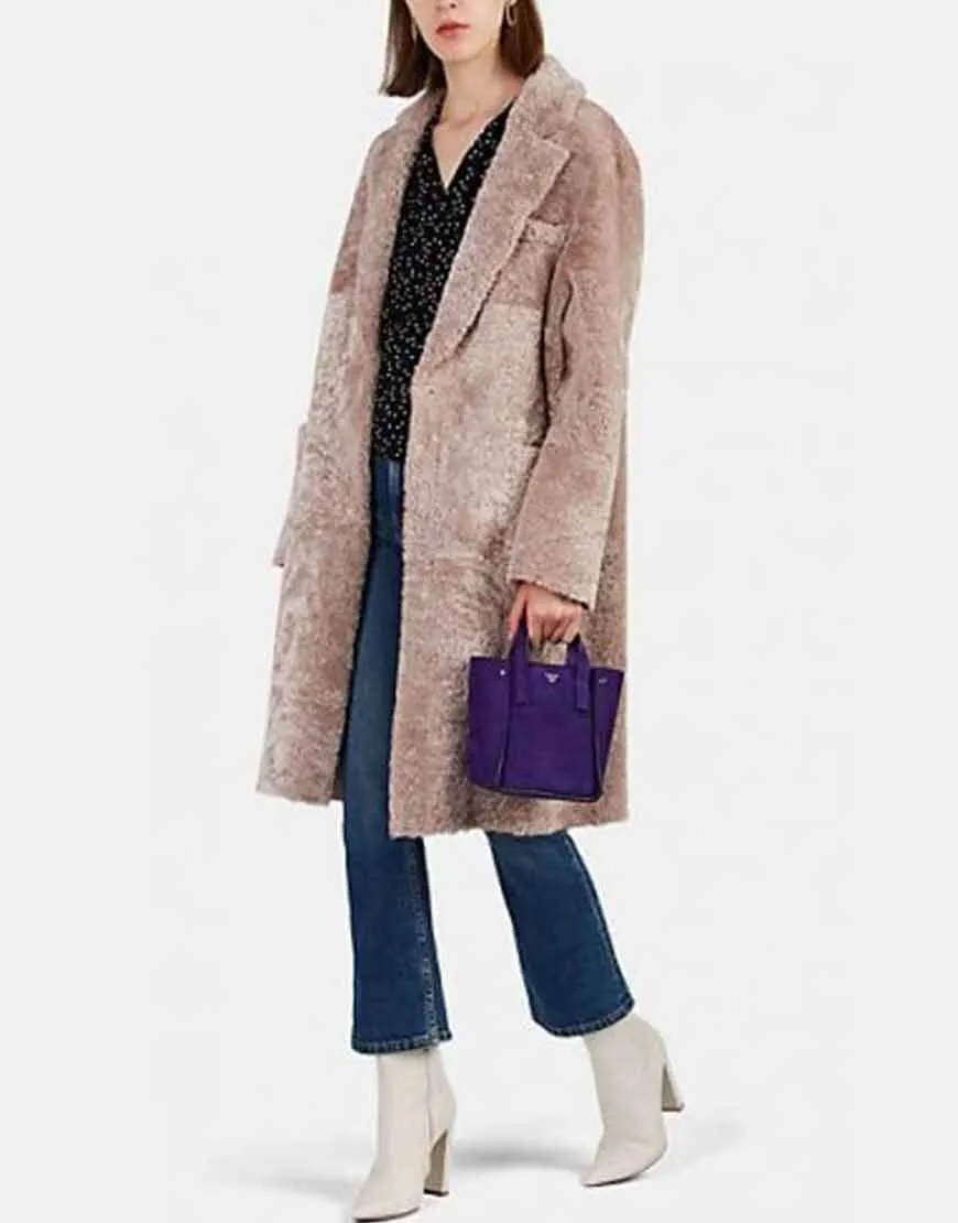 Younger S06 Sutton Foster Shearling Coat | Ujackets.com - 40% OFF