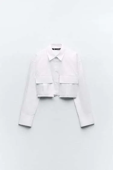 ZARA  |Casual Style Cotton Shirts & Blouses