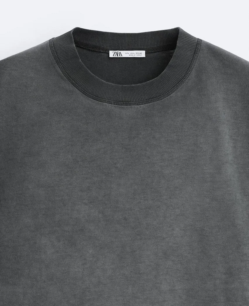 ZARA  |Plain T-Shirts